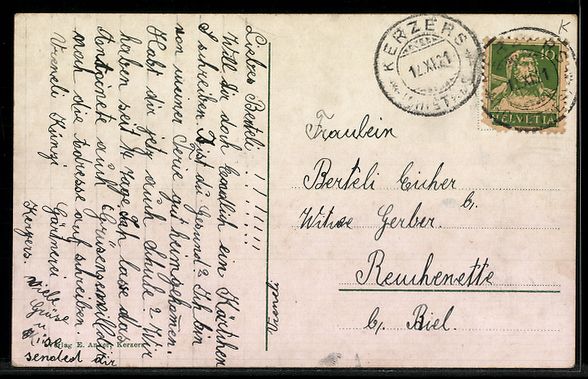 Cartoline postali: AK Kerzers, Das Pfarrhaus – Usato da Berlin venduto da bartko-reher 1