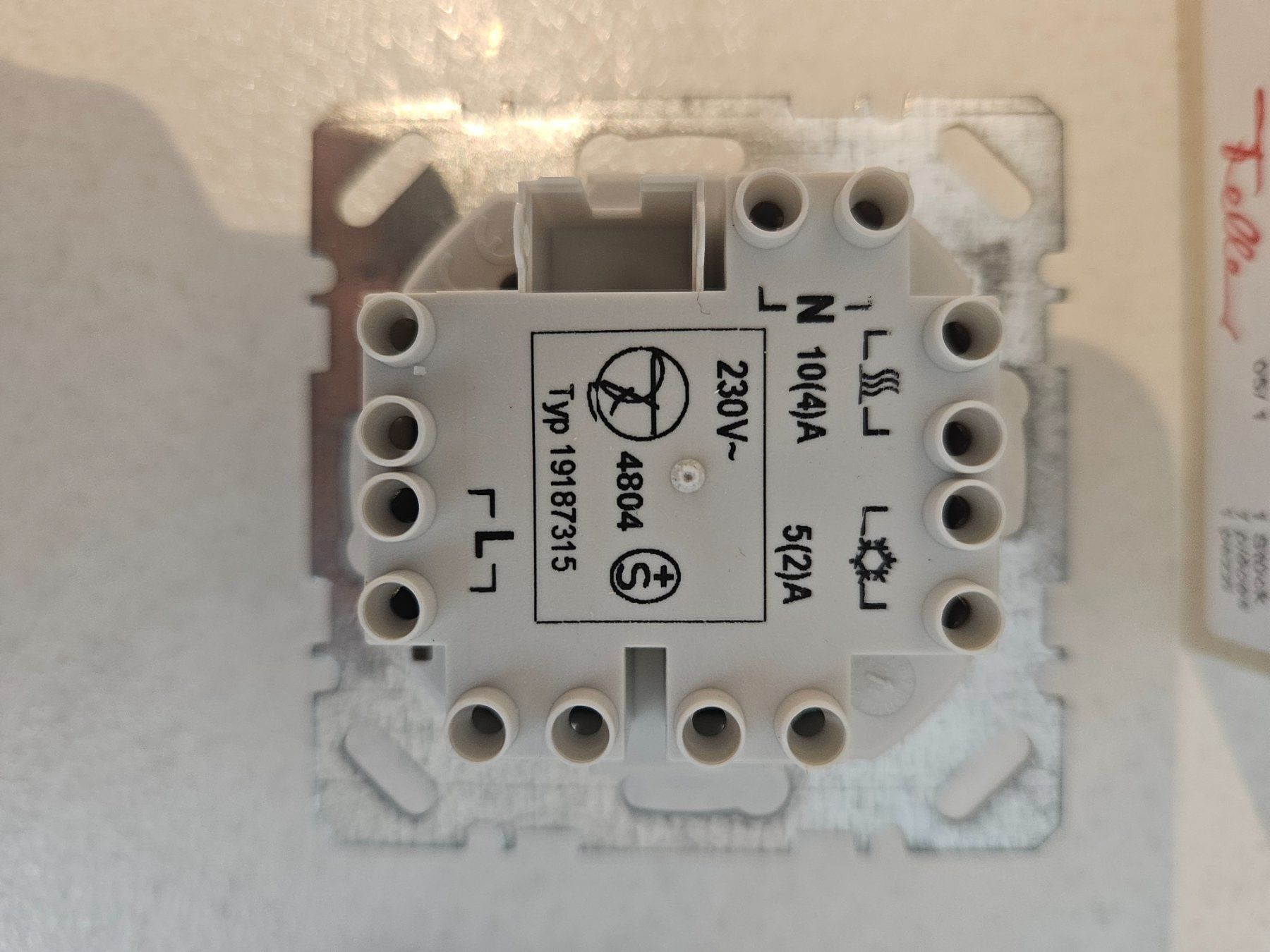 Feller Schalter: Raumthermostat EDIZIOdue 3250.FMI.67 – Neu und originalverpackt aus Oftringen von Mrg3 3