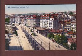 LAUSANNE - Grand Pont - Tram - 1922