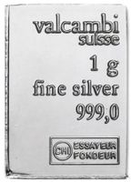 1g Silber / Silberbarren Valcambi ab 1.-