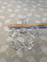 6 Serviettenringe aus Glas transparent guter Zustand