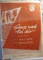 Notenblatt "Ganz nah bei dir" - Kurt Feltz/Gietz