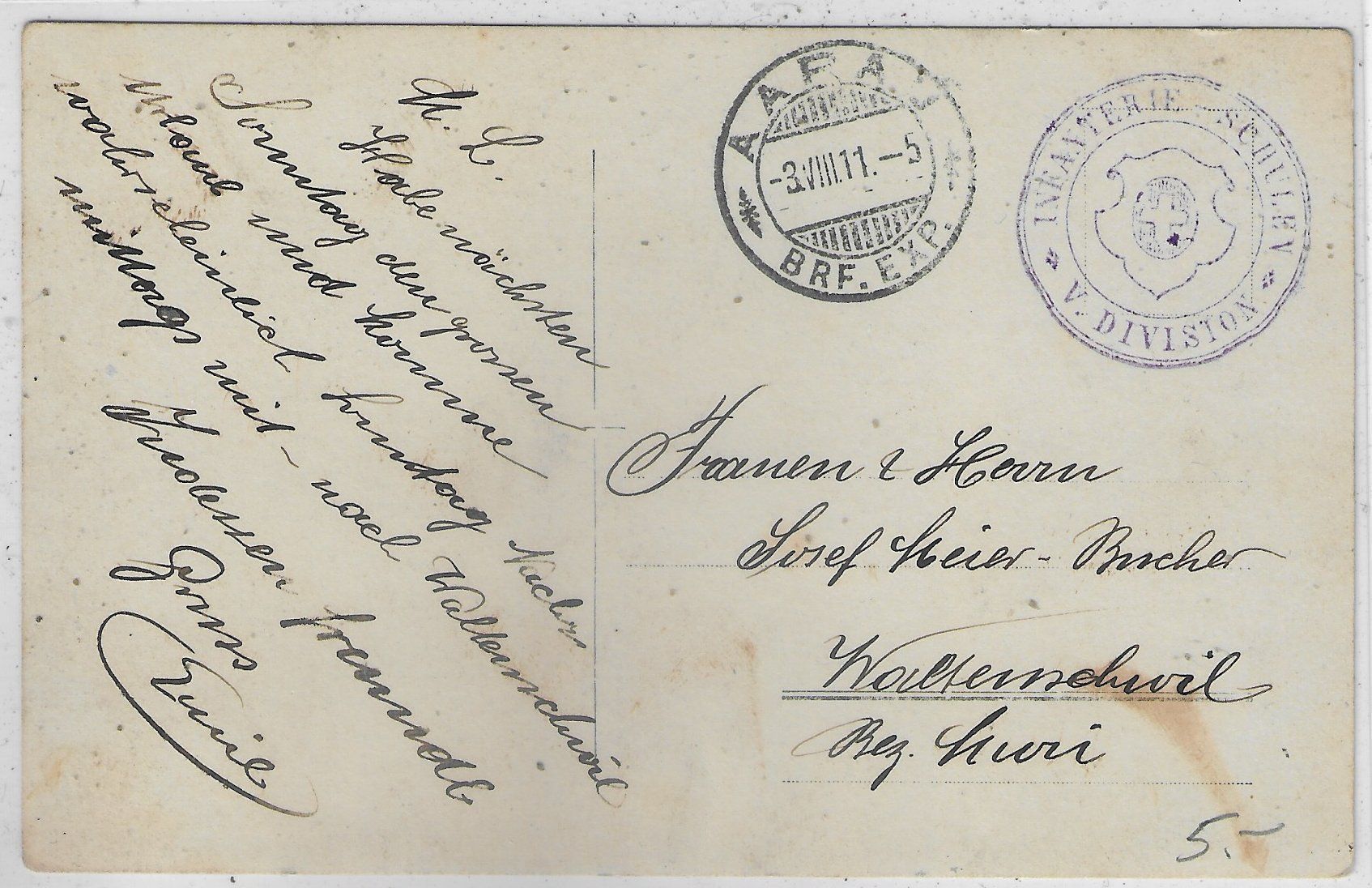 Cartoline postali: Armee Suisse - Küchenmannschaft oder Metzger – Usato da Ettingen venduto da Kartenplanet 1