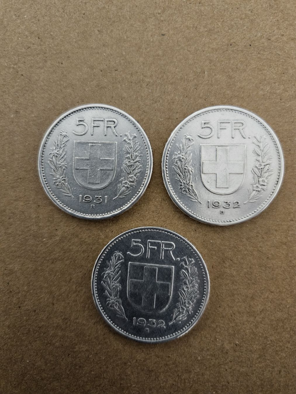 Toutes les monnaies: 3 x 5 Franken Silber  – D'occasion à Augst BL par full_p8ck