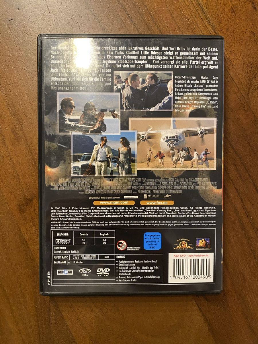 Alle DVDs: Lord of War - Händler des Todes - DVD – Gebraucht aus Thunstetten von Virus_33 2