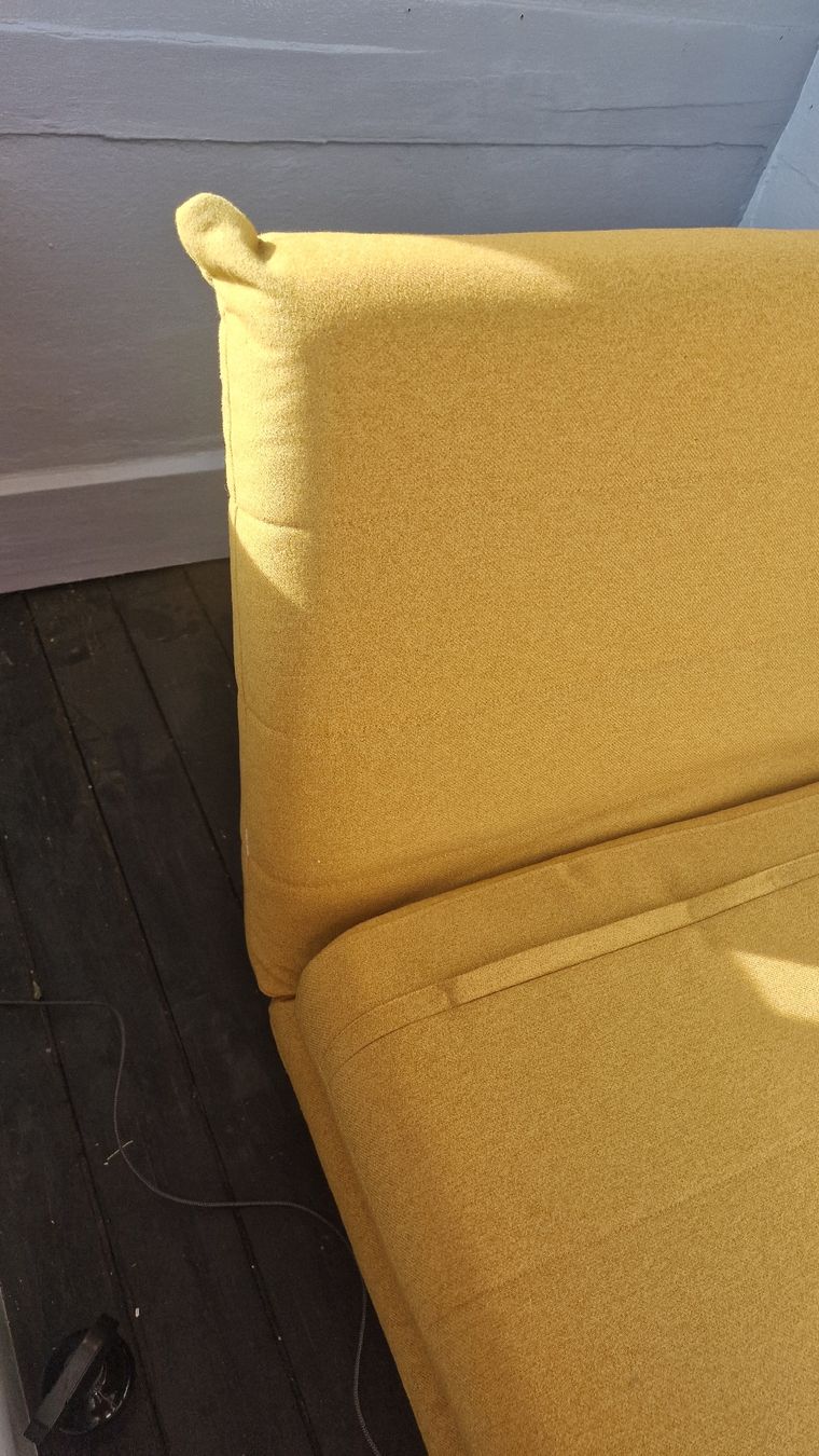 Sofas: 1.5er Sofa / Daybed senfgelb Stoff – Neu (gemäss Beschreibung) aus goldach von seegoldi13 5