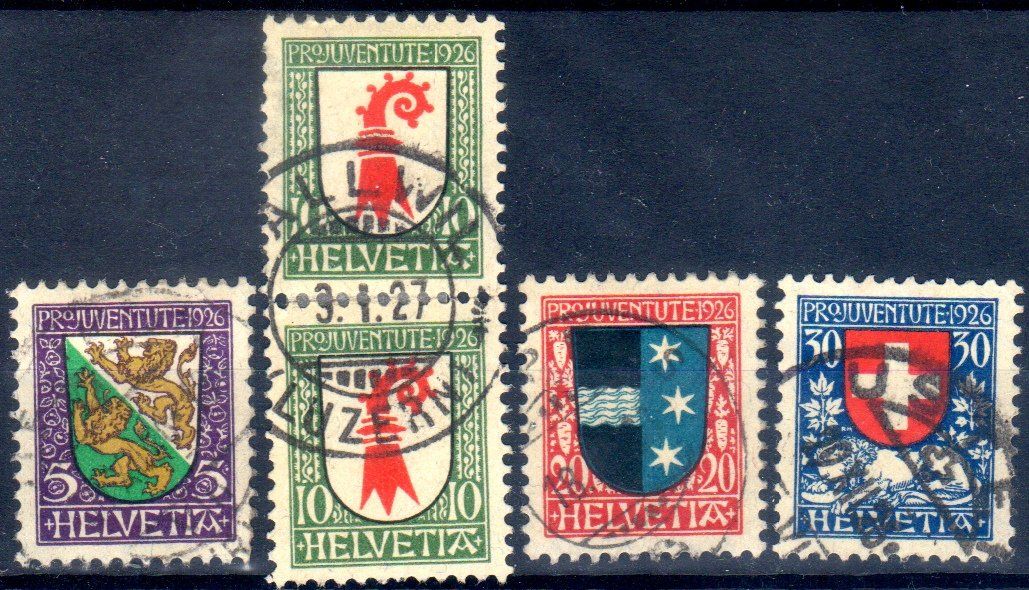 Tous les timbres: 1926 KANTONS- SCHWEIZER WAPPEN - DA25 – D'occasion à Losone par EM2019
