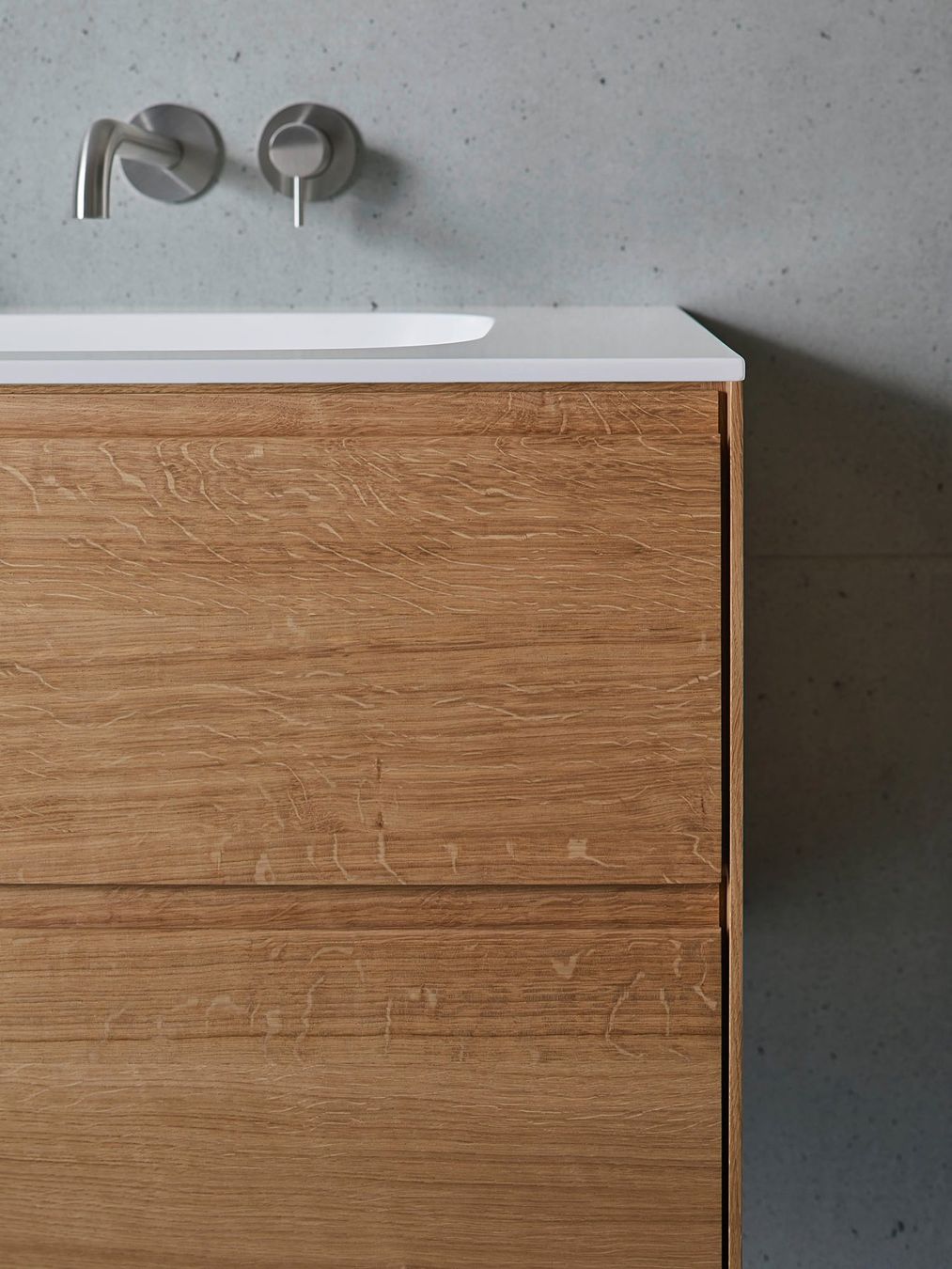 Mobili per bagno: NE13 Badmöbel-Set 140 cm Eiche Premiun und Corian Waschtisch – Nuovo (secondo la descrizione) da Lostorf venduto da AZIMMOHT 7