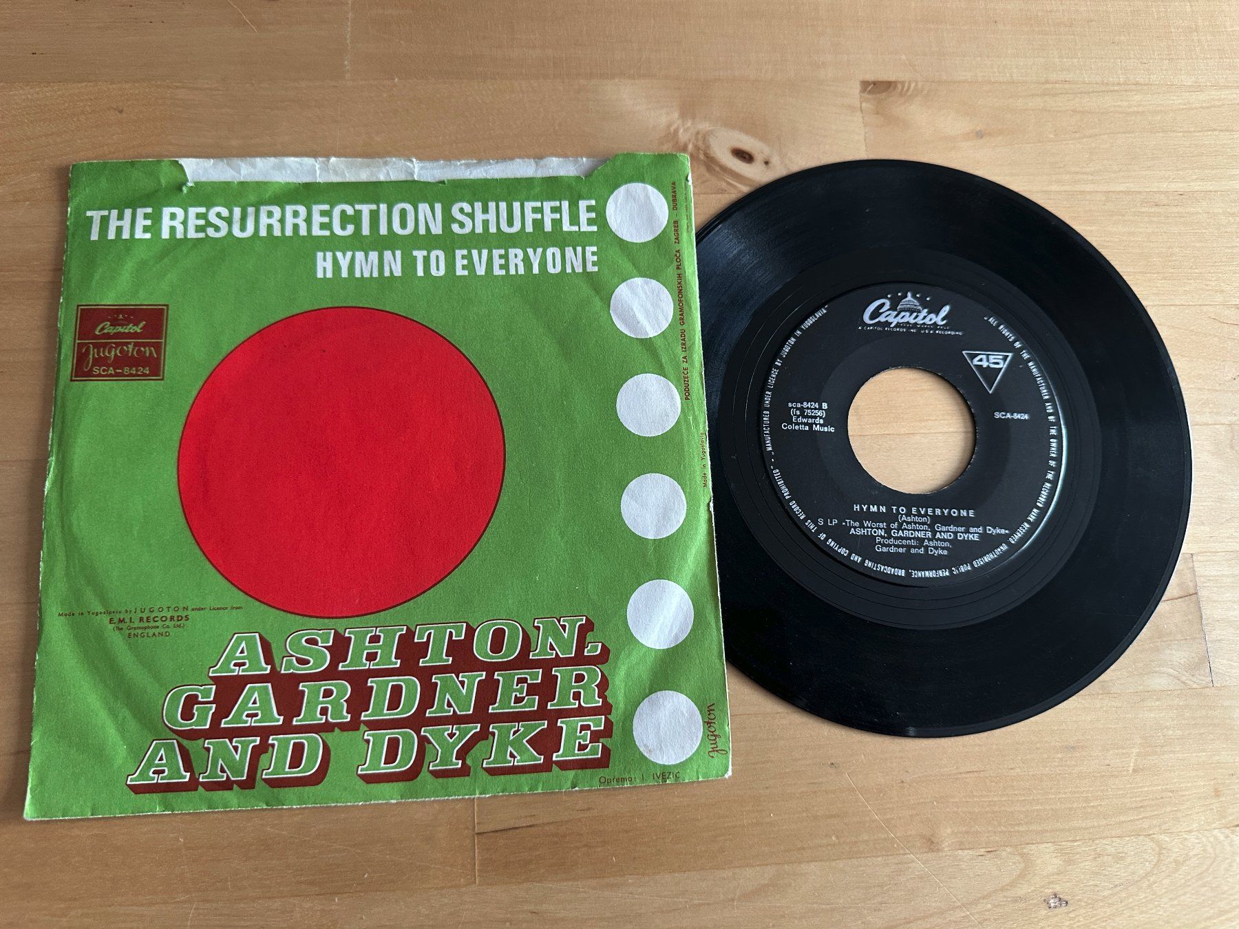ASHTON GARDNER AND DYKE rare Single The resurrection shuffle (Gebraucht ...