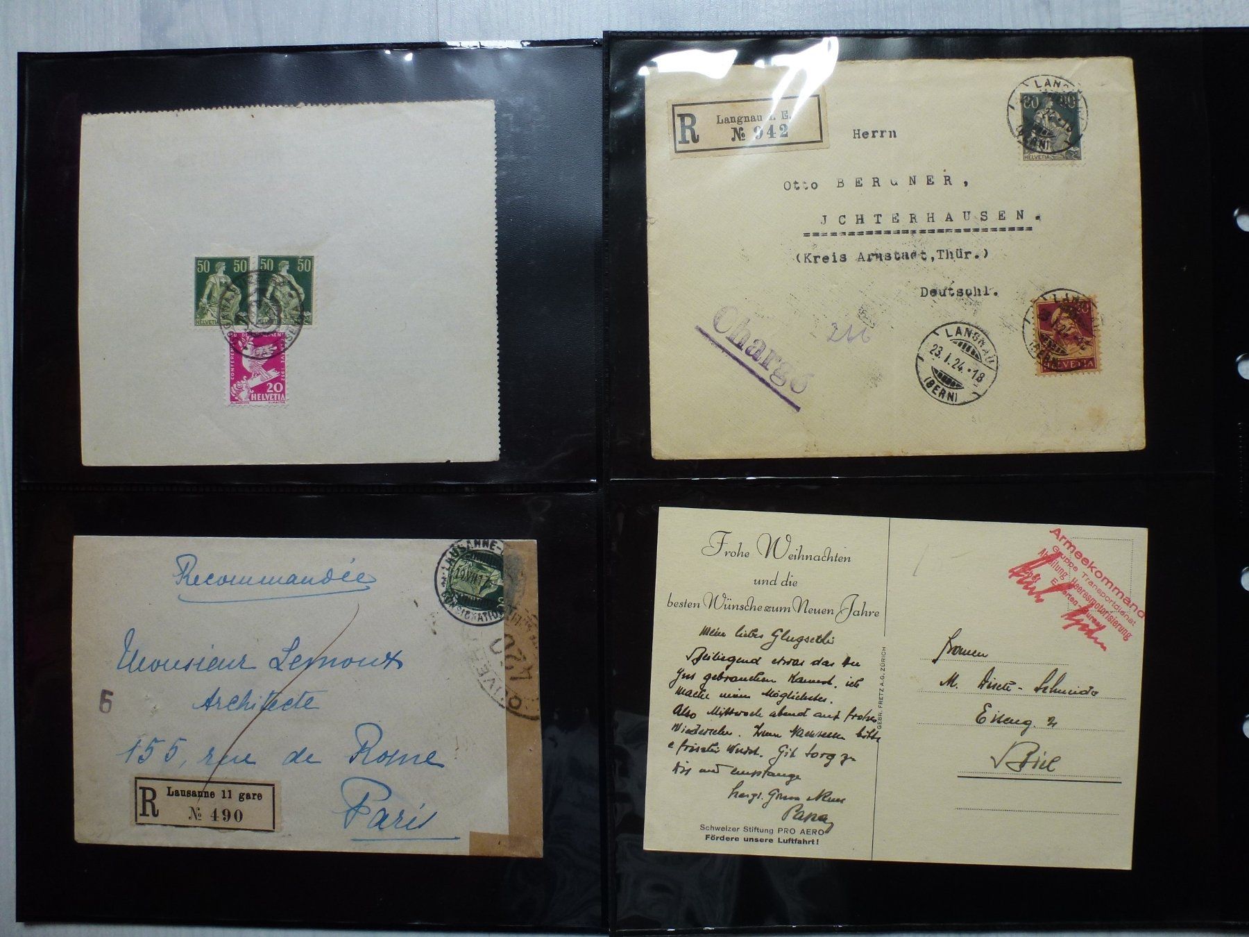 Tutti i francobolli: Lot ++ Interessante Schweizer Beleg-Sammlung ab 1909 – Usato da Walkringen venduto da Casablanca777 6