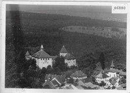Flugaufnahme Kyburg Schloss & Dorf - Photo: 90x120mm