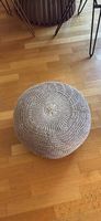 Pouf / Fusshocker rund beige natur
