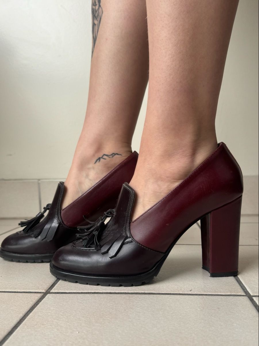 Navyboot Scarpe da donna: Leather Block Heel Loafers – Usato da Carouge GE venduto da vit_v5h9