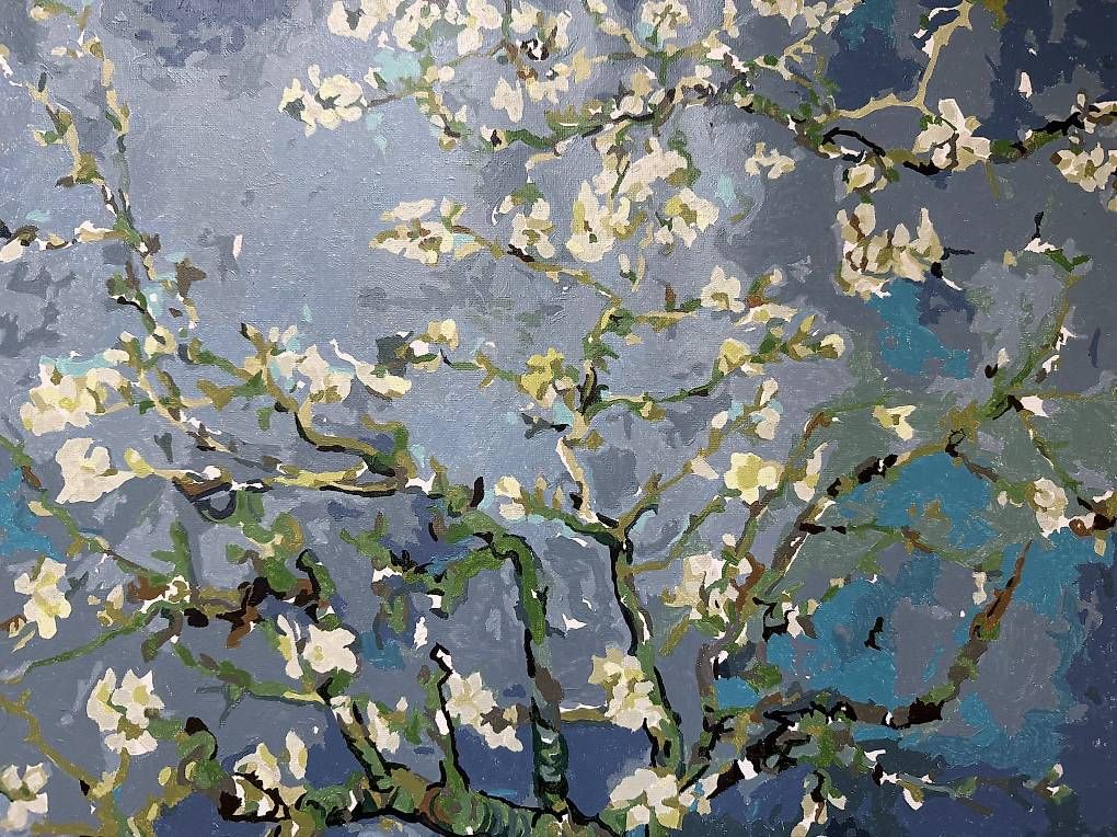 Foto & Immagini: Bild "Mandelblüte - Vincent van Gogh" nachgemalt – Usato da Bern venduto da iksworbmod
