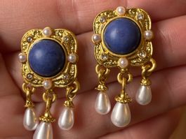 Boucles d'oreilles vintage plaquées or