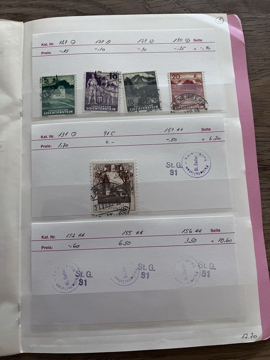 Tutti i francobolli: Briefmarken Auswahlheft Liechtenstein – Usato da Römerswil LU venduto da manuscha_ 5