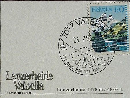 Ansichtskarten: LENZERHEIDE-VALBELLA Skiparadies, Skilift – Gebraucht aus Jona von philajona 1