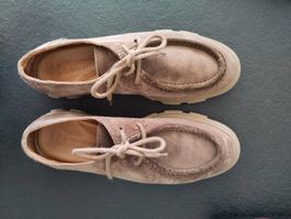 Paul Green Schnürschuhe Wildleder beige Grösse 38