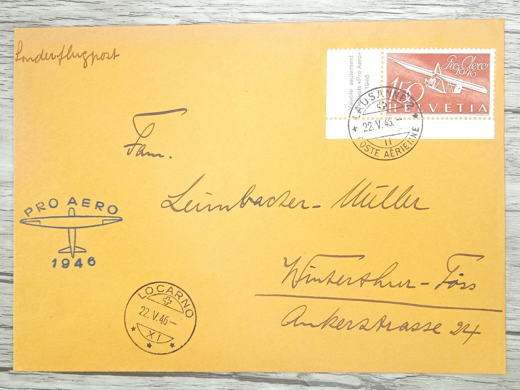 Tutti i francobolli: TR107 Enveloppe + Timbre Suisse 1943 – Usato da Cousset venduto da Patrick_Collections