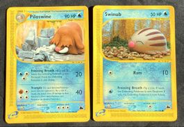 Piloswine & Swinub Skyridge Pokemon set - 24/144 & 107/144
