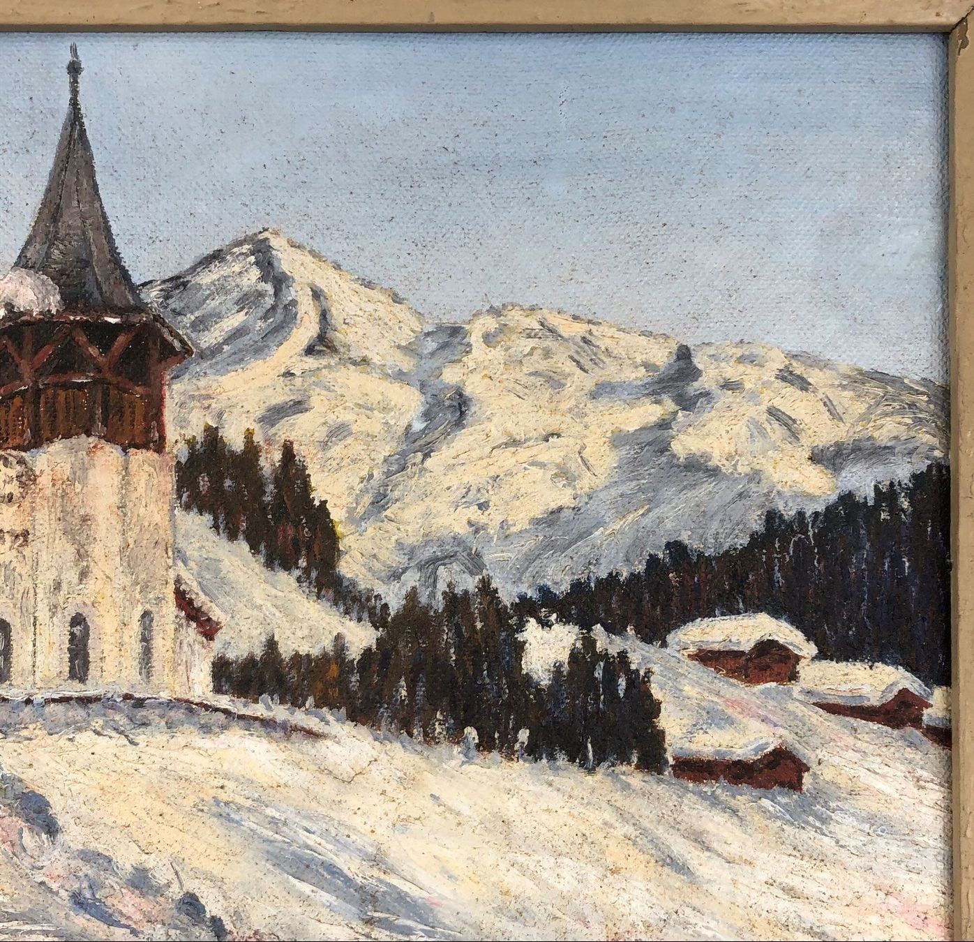 Dipinti: Winterlandschaft Gemälde Monogrammiert – Usato da Müllheim Dorf venduto da Othmar73 2