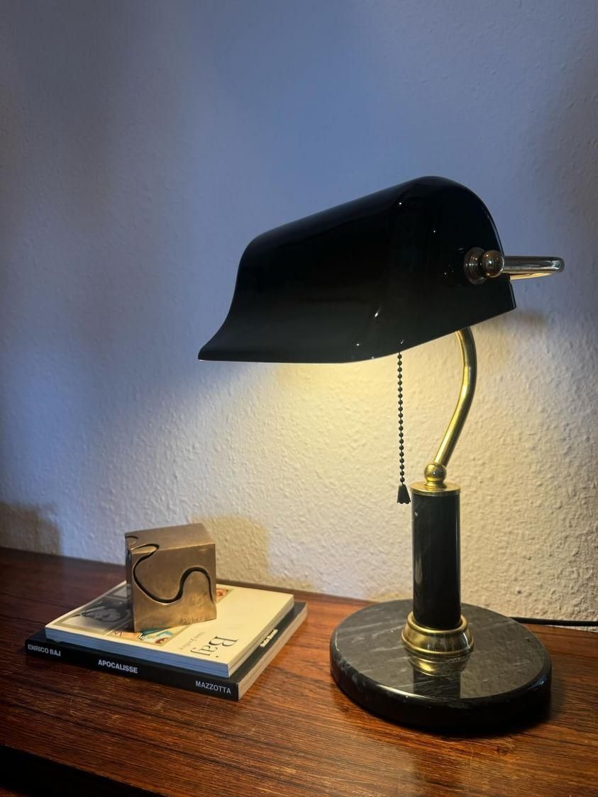 Lampade: ancienne lampe banquier – Usato da Vésenaz venduto da Angela.C3