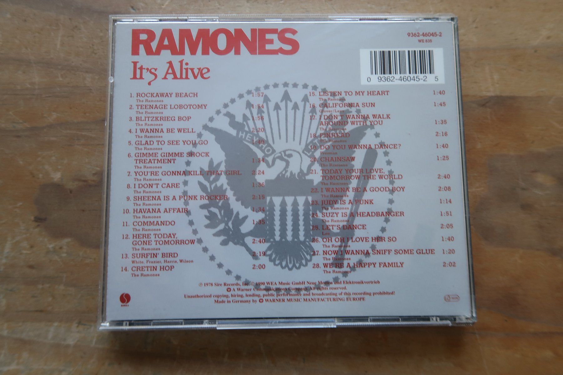 CD: THE RAMONES - IT'S ALIVE - CD – Usato da Basel venduto da Patiscat 1