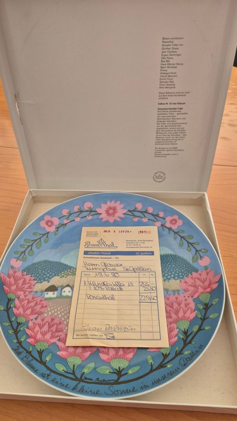 Rosenthal Piatti: ROSENTHAL Studio-Line lim. Künstler-Teller 15, Ivan Rabuzin – Nuovo (secondo la descrizione) da St. Moritz venduto da Guenteratch 4