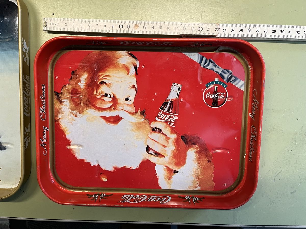 Servierplatten: 3 Coca-Cola Blech Tabletts – Gebraucht aus Eglisau von eglisau1 4