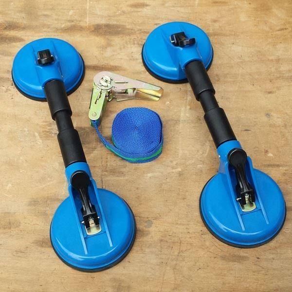 Alle Werkzeuge: +2 Doppelsaugheber 80kg + Spanngurt Vaku – Neu und originalverpackt aus Amriswil von JaJa-Express