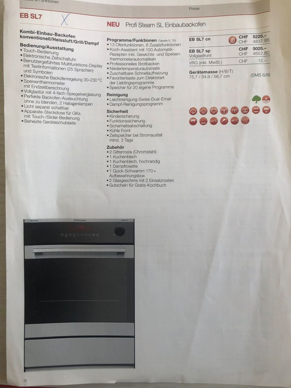 Elettrodomestici da cucina: Einbaubackofen/Steamer Kombi – Usato da Ebikon venduto da Maximal11 3