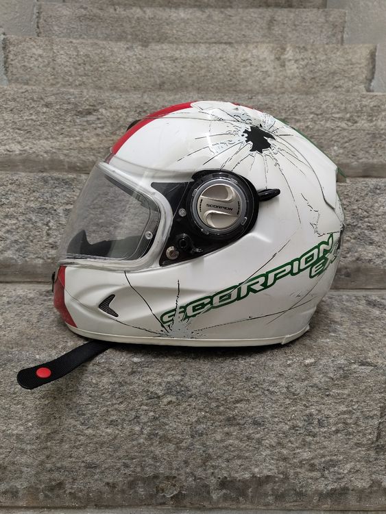 Casques & visières: Scorpion EXO-1000 Air Motorradhelm, Gr. M, Weiss-Rot-Grün – D'occasion à Zuerich par franckfelsen 1
