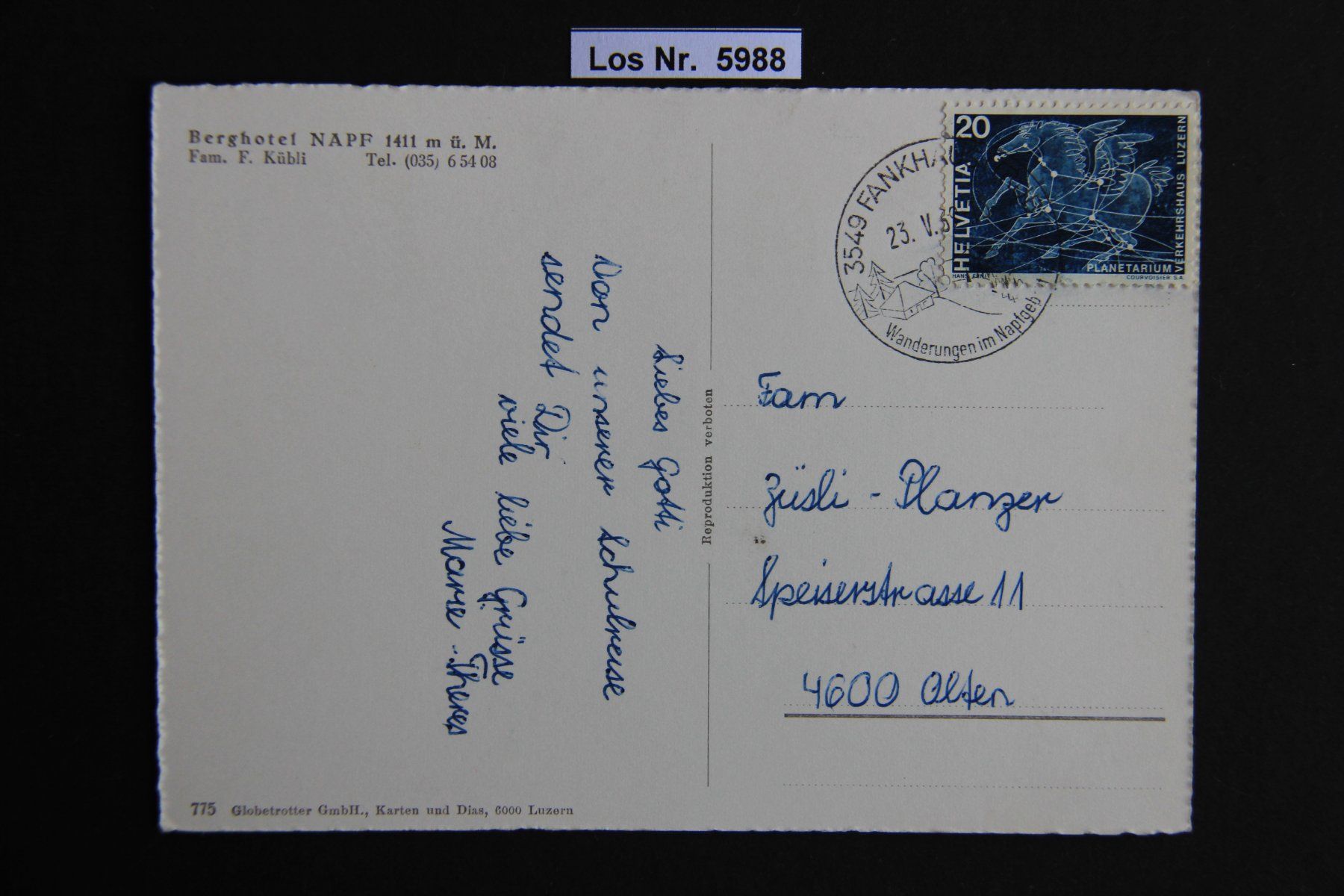 Cartoline postali: Ansichtskarte Napf i/E 60iger Jahre                 Los 5988 – Usato da Volken venduto da jukon65 1