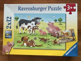 Ravensburger Kinderpuzzle Bauernhof 2x12 Teile ab 3 Jahr