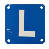 L-Schild Fahrschule 12 × 12 cm aus Metall
