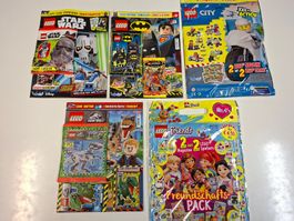 Lego Magazine Hefte NEU Star Wars Batman Marvel Jurassic 5