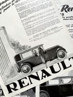 Renault - 4 Alte Werbungen / Anciennes publicités 1928