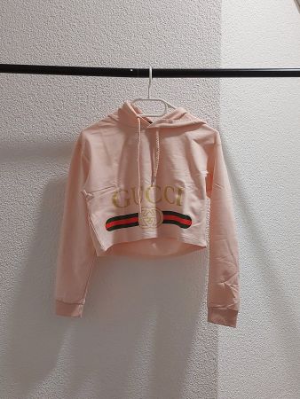Crop Top hoodie pink