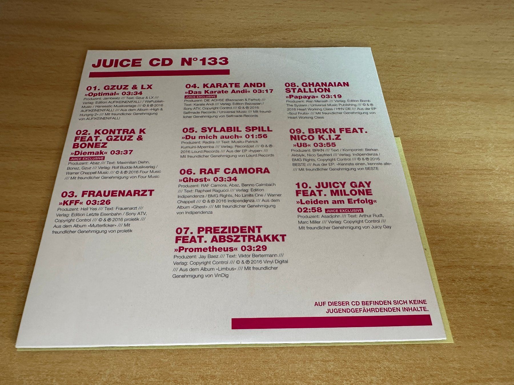 CD: Various – Juice CD No. 133 – Usato da Rikon im Tösstal venduto da Alpenmutz 1