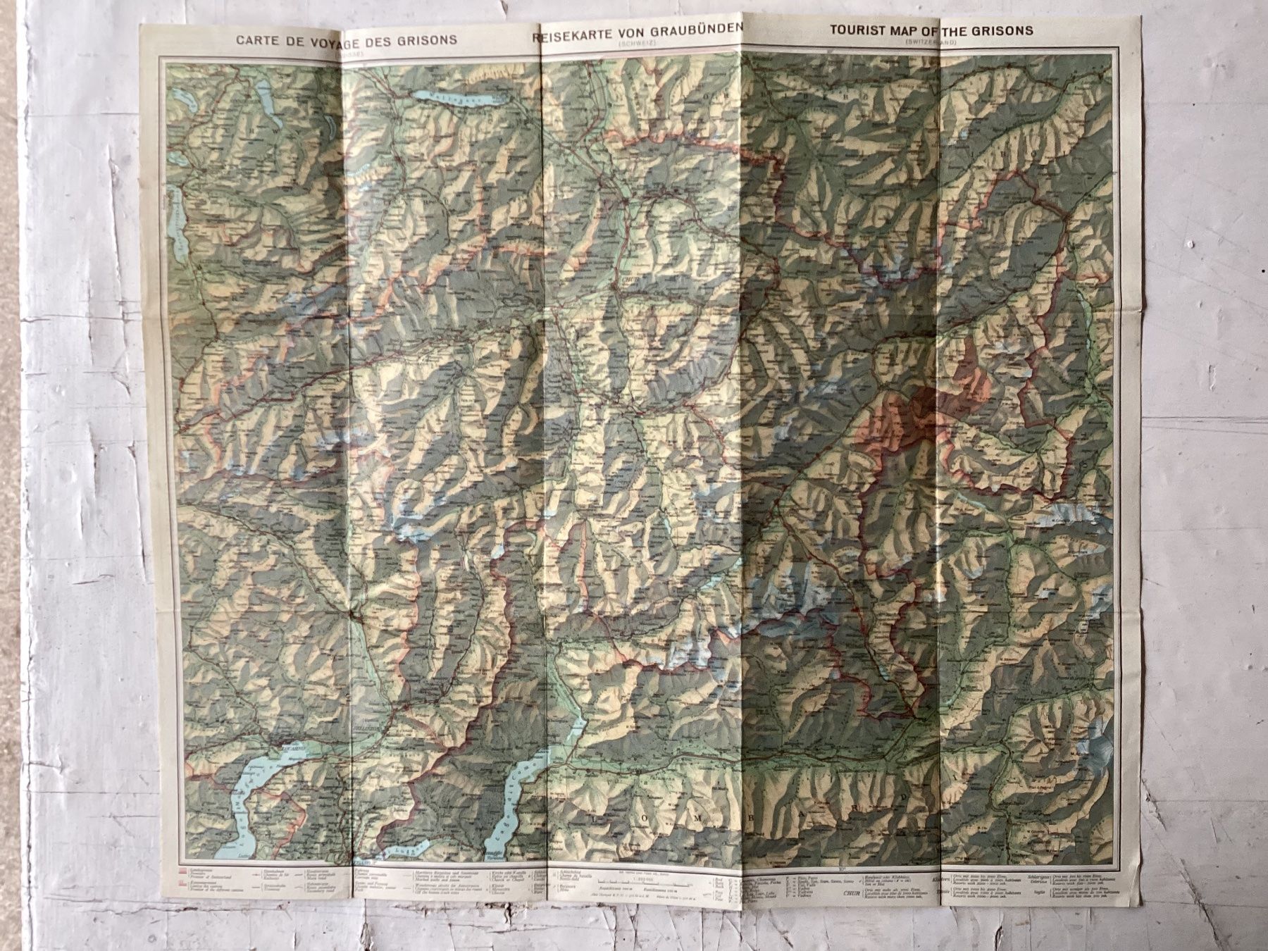 Cartine & Atlanti: Alte Reisekarte Graubünden – Usato da Eglisau venduto da mar_5rn2 2