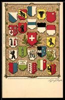 AK Schweiz, verschiedene Wappen der Kantone