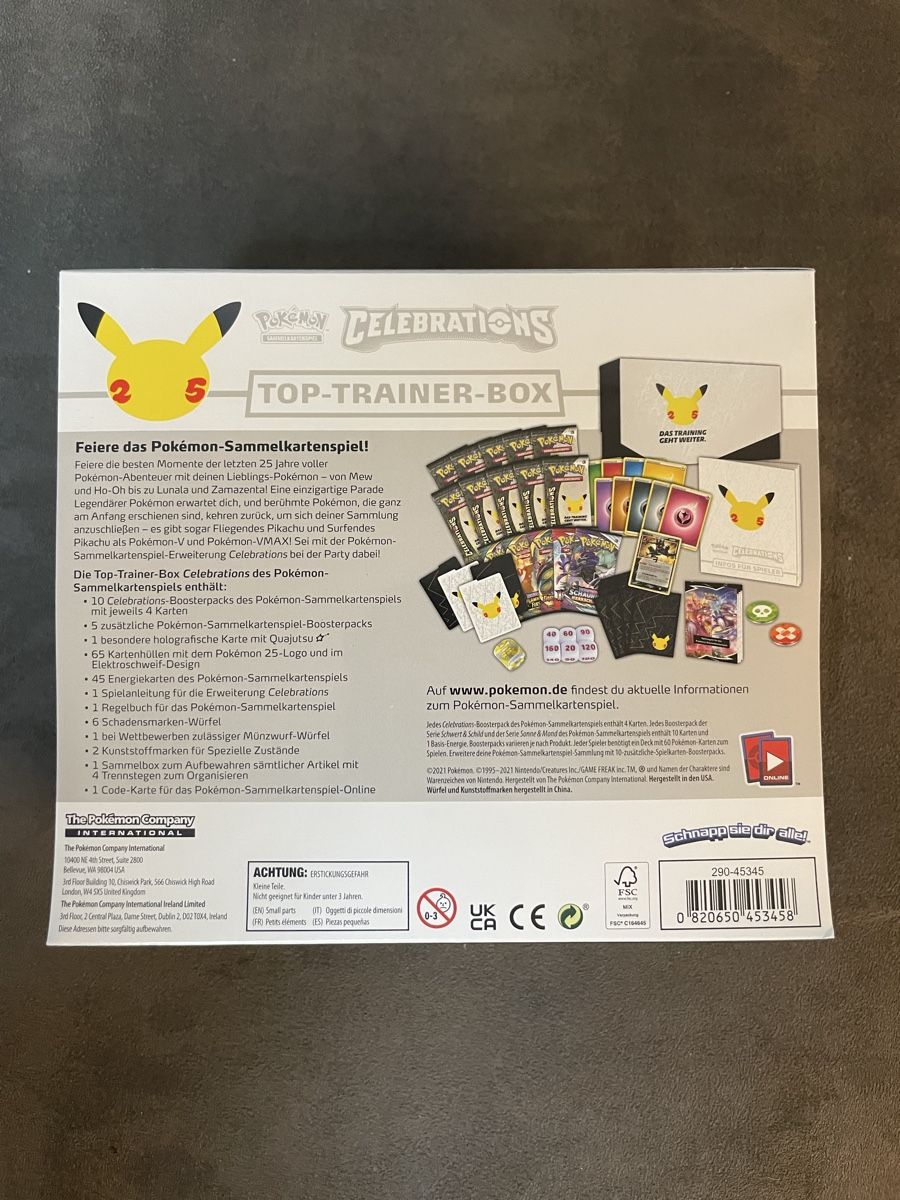 Pokémon Sammelbilder & Trading cards: Pokemon Celebrations Top Trainer Box DE – Neu und originalverpackt aus Niederönz von Panino5 1