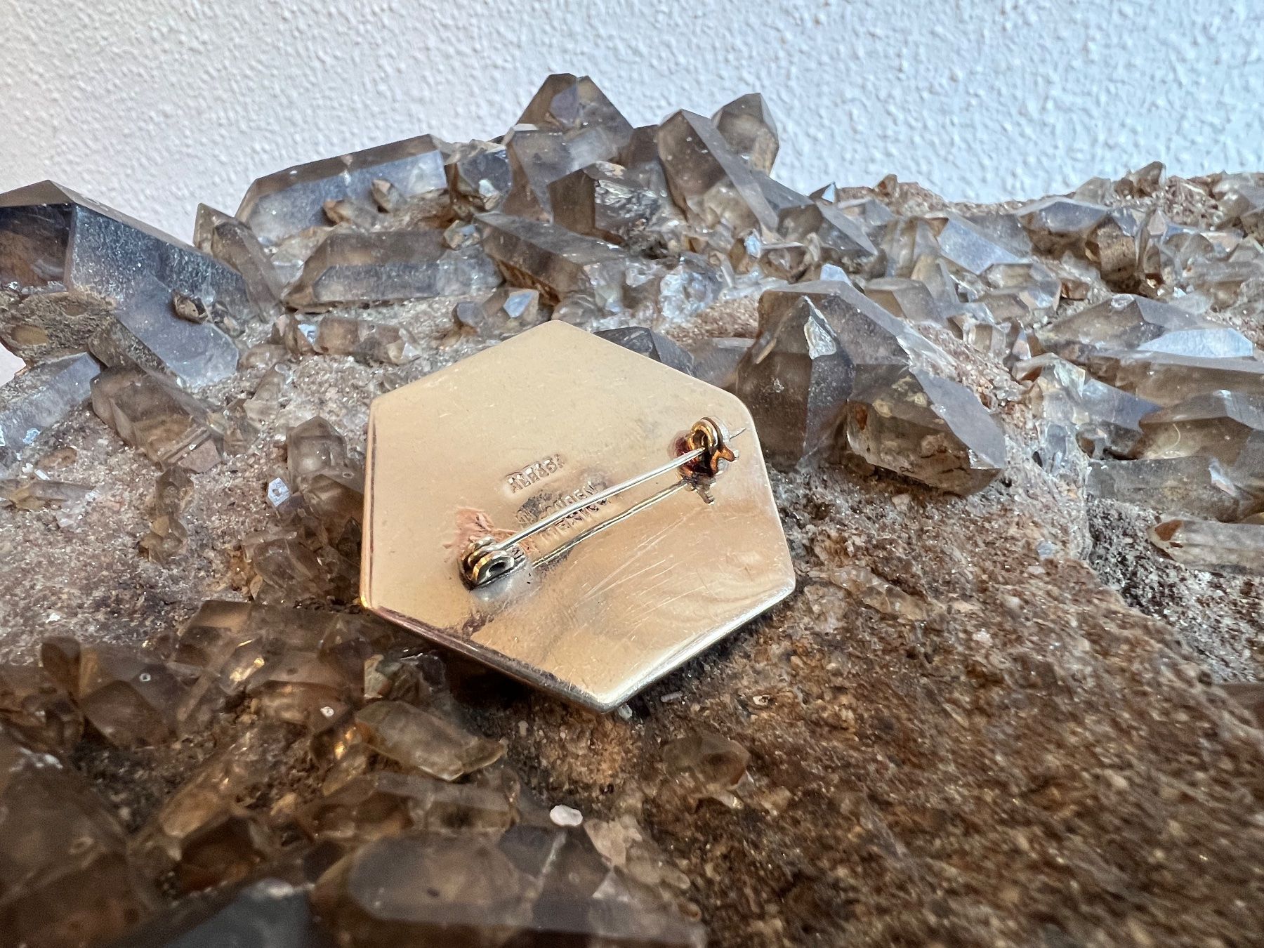 Spille & Fermagli: Statement Brosche 6 -eckig 925 Silber Abalone Paua Muschel – Nuovo (secondo la descrizione) da Bern venduto da Jiffy 3
