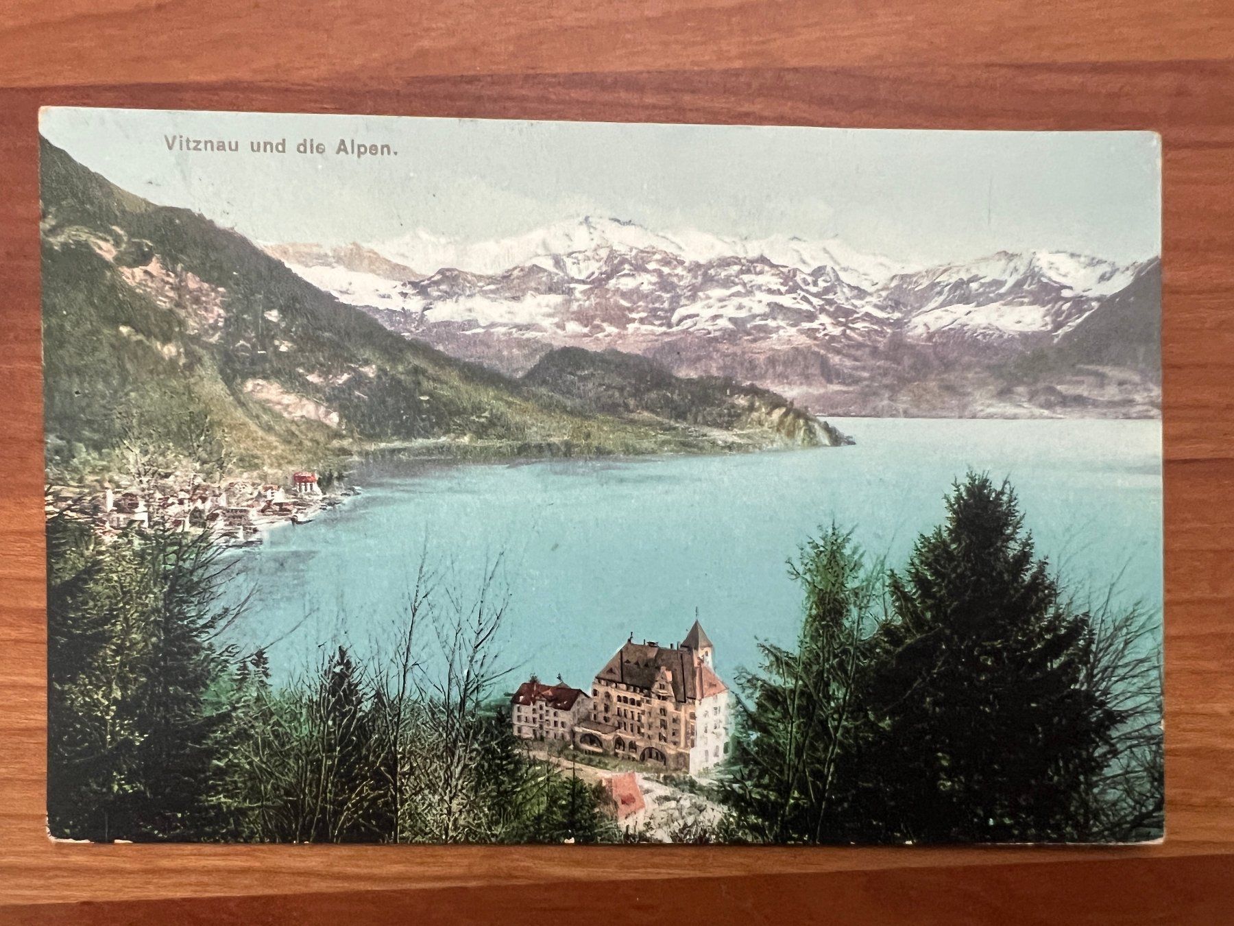 Cartoline postali: AK  1908 Vitznau super    (G2532) – Usato da Hinwil venduto da Sidi4