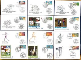 1981-83 FDC  Deutschland Für den Sport  Bonn- Berlin 6 Sätze