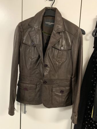 Leonardo Lederjacke Braun Gr. S /36