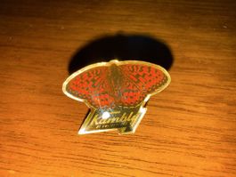Anstecknadel Kambly Schmetterling goldfarben gebraucht