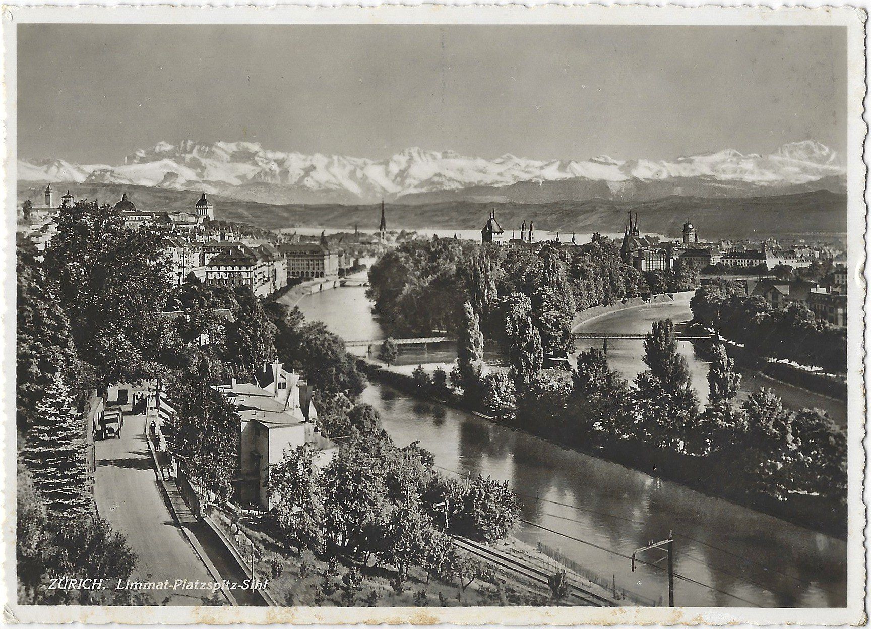 Ansichtskarten: ZÜRICH.   Limmat-Platzspitz-Sihl – Gebraucht aus Bütschwil von Jackson1A