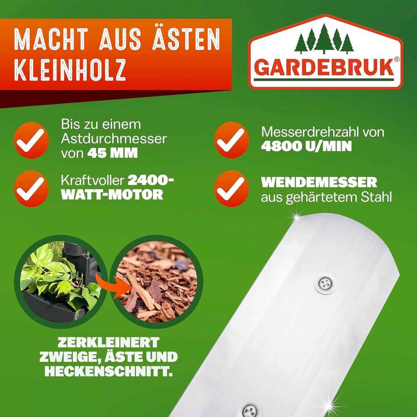 Trinciatrici: GARDEBRUK Messerhäcksler 3100 W – Nuovo e nell'imballaggio originale da Bottighofen venduto da zaap 5