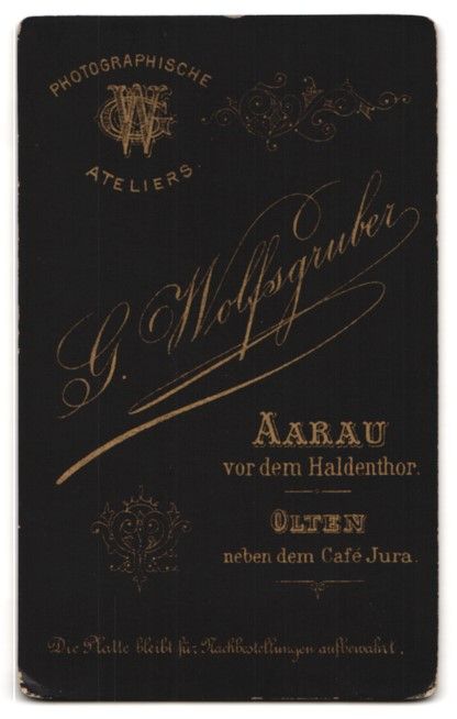 Fotografie &  Plakate: Fotografie G. Wolfsgruber, Aarau, vor de – Gebraucht aus Berlin von bartko-reher 1